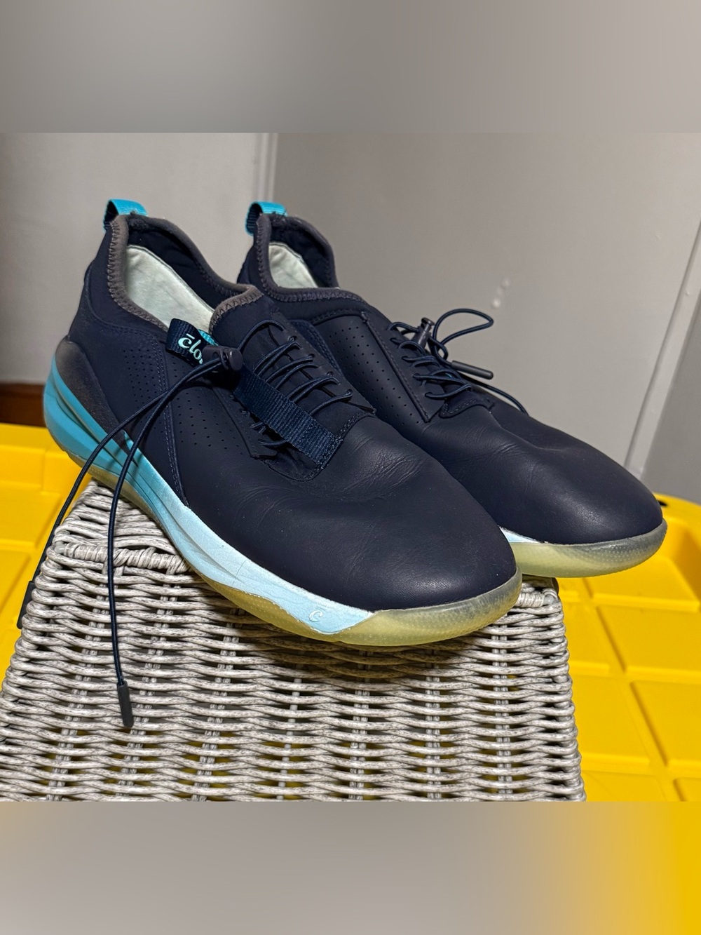 Clove Nurse Slip On Sneakers Navy Blue Teal Size 10.5 Women’s Adjustable Laces